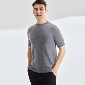 Camiseta de Cachemira Pura OEM con Cuello Redondo, Tejido de Cachemira, Manga Corta - Product Image 2