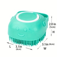 Shampooing en plastique souple en silicone pour animaux de compagnie brosse de bain distributeur de massage pour le toilettage pour la douche de bébé