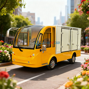 Carrello Elettrico Giallo per Trasporto Urbano a 2 Posti, Grande Capacità, Alta Sicurezza per Trasporto Pubblico Urbano, Fattorie e Resort - Product Image 3