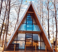 Forest Tree House Resort Hotel Internet célébrité payée B & B péniche extérieur support coupe-vent anti-corrosion en bois triangulaire