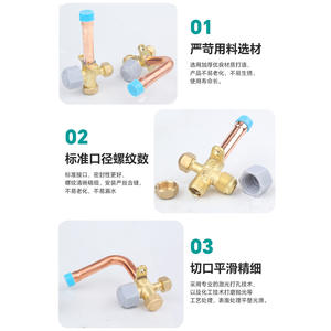 Válvula de cierre de latón Ktjzf 1/2 pulg. FNPT x FNPT para puerto de carga de refrigerante de aire acondicionado, válvula de alta y baja presión - Product Image 4