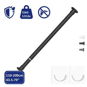 Barra de Ducha Moderna Extensible de 43-79 Pulgadas, con Resorte, Ajustable, Resistente al Óxido, de Hierro, sin Necesidad de Taladrar, para Baño - Product Image 1