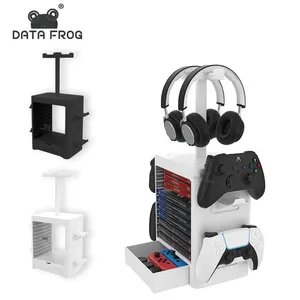 Data Frog Multifunctional Game Holder For Nintendo Switch PS5/PS4 CD Disc Headphone Storage Support Bracket For Xbox Series