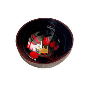 Bol en noix de coco laqué artisanal de haute qualité du Vietnam, design créatif, décoratif, léger, durable, écologique, pour un usage domestique - Product Image 1