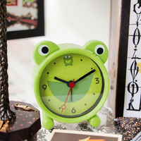 Horloge de table vibrante en forme de grenouille de dessin animé, en plastique, à quartz, Reloj, horloge de bureau