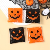 Halloween Zwart Oranje Boze Pompoen Snoepzak Feestelijke Stijl Feestelijke Snoep Snack Opbergzak Vakantie Cadeau Zelfdichtende Plastic Bakzak