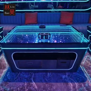 โต๊ะ KTV สแตนเลสสตีล ดีไซน์ร่วมสมัย พร้อมเอฟเฟกต์กระจกอินฟินิตี้ LED สุดหรู สำหรับบาร์ ไนท์คลับ และห้องคาราโอเกะ - Product Image 1