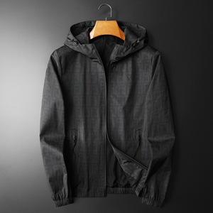 Chaqueta Bomber Casual con Capucha y Cremallera Delgada para Hombre, Estampada, para Primavera y Otoño, Moda Juvenil - Product Image 3