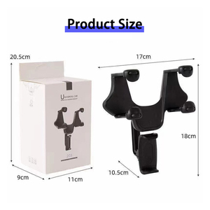 Support de téléphone stable à quatre griffes pour rétroviseur, réglable en hauteur, anti-rayures, avec clip ABS, pour voiture, compatible avec les téléphones de 4 à 7 pouces - Product Image 5