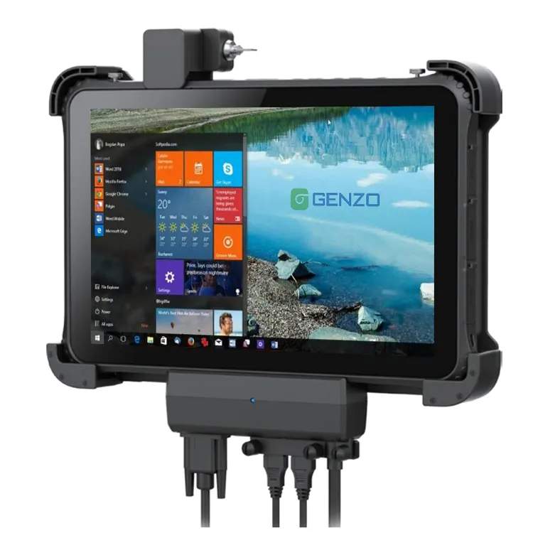 GENZO Rugged Tablet 12 inch vehicle mount windows industrial handheld rugged tablet with rfid reader