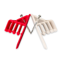 Attache-câbles en polypropylène blanc ou rouge, agrafes multi-câbles à clouer en plastique, serre-câbles pour organiser et sécuriser les câbles