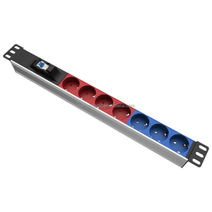 Unité de distribution d'alimentation à montage horizontal sur rack, prise EU 7 voies 220V 10A avec disjoncteur pour utilisation en intérieur - Product Image 4