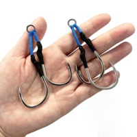HK042 360 Grad Vielseitige Jig Lure Assist Starker Haken Meer Salzwasser Jigging Double Barbed Feather Fishing Jig AAAssist Hooks