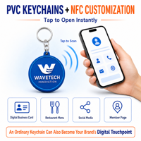 Llavero NFC de PVC con Formas Personalizadas al por Mayor, Sin Necesidad de Aplicación, Escaneo por Contacto, Etiqueta Inteligente de PVC, Chip Personalizado, Tocar para Conectar al Teléfono
