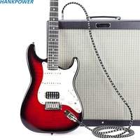 Câble audio pour guitare à angle de 90 degrés, tressé en nylon, jack 6,35 mm, câble auxiliaire pour guitare électrique, mixeur, amplificateur