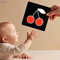 Cartes Montessori personnalisées en papier pour stimuler la vision physique des bébés de 0 à 36 mois, cartes éducatives cognitives pour l'apprentissage, jouets pour enfants