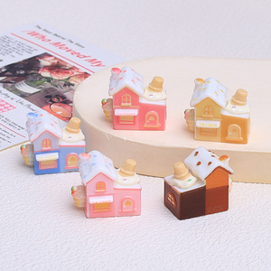 Charme en résine en forme de <span class=keywords><strong>maison</strong></span> de crème glacée 3D, décoration en gel de crème, bricolage, fabrication de bijoux, accessoires miniatures mignons, kit de fournitures en gros - Product Image 2