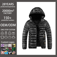 Veste matelassée d'hiver unisexe à motif géométrique, 100% nylon, à capuche, rembourrée, coupe-vent, blanc, vert, noir, multicolore, logo personnalisé, OEM