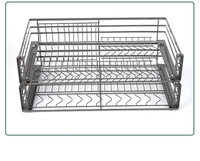 Armario Moderno y Confiable de Acero Inoxidable para Cocina, Comedor, Baño y Guardarropa, con Almacenamiento Telescópico Profundo y Reforzado