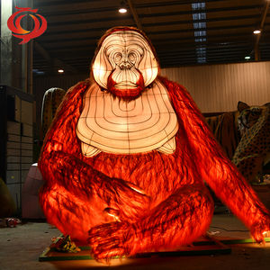 โคมไฟซิควอท์ผ้าไหมจีนสำหรับเทศกาลสัตว์โคมไฟผลิตจากโรงงานกลางแจ้ง - Product Image 2