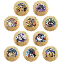 600 Tipos de Monedas Numismáticas Redondas de 4cm de Luffy y Nica, en Oro y Plata Esmaltadas, OEM en Stock, 1 Unidad por Bolsa OPP con Cubierta de Plástico