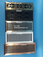 Grille de ventilation au sol pour système de CVC, en métal, pour récupération d'air, registre de sol