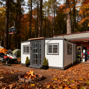 บ้านคอนเทนเนอร์ขยายสีต่างๆบ้านเคลื่อนที่สวนสำเร็จรูปขยายได้ - Product Image 1