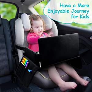Plateau de voyage pour enfants avec tableau effaçable à sec, plateau de siège auto pour manger et jouer, plateaux de table pour siège auto pour tout-petits - Product Image 3