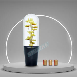 カスタムユニバーサルマニュアル車の水中フラワーギアシフトノブJDMレーシングクリアクリスタル本物の花アクリルシフトノブ - Product Image 5