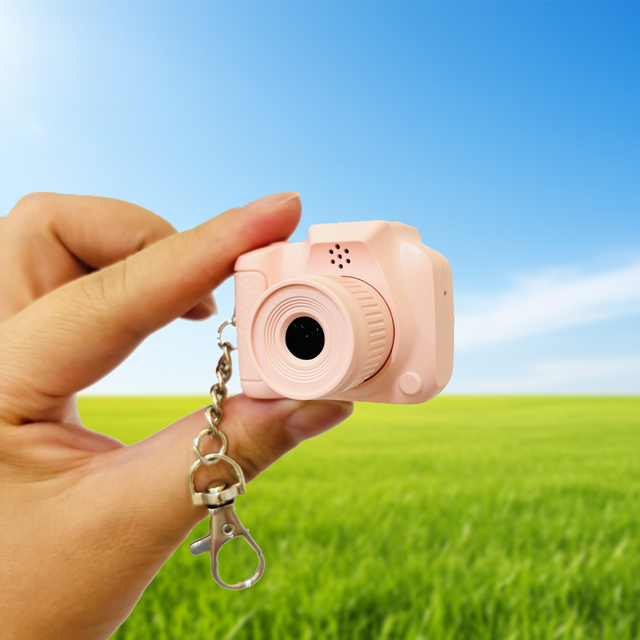 Decorative Small Digital Video Camera 1.3in Screen Keychain Security Body Camera X5 Photo Filters MicroSD Support 2.5hrs