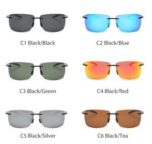 Occhiali da Sole Leggeri Senza Montatura in TR90 per Uomo, Polarizzati UV400, per Guida, Attività all'Aperto e Pesca, Personalizzabili con LOGO - Product Image 6