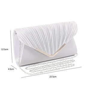 Bolso de mano elegante y elegante para mujer, bolso de hombro de banquete de moda con decoración metálica - Product Image 6