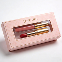 Boîte en carton écologique personnalisée avec logo pour emballage de gloss à lèvres, baume à lèvres, soins de la peau, rouge à lèvres, emballage cosmétique en papier