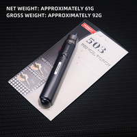 Briquet moderne en plastique Honest BC-503, style stylo, coupe-vent, double flamme, recharge directe, vente en gros