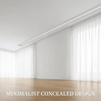Rail de rideau double en PVC manuel pour décoration intérieure, fabriqué par le fabricant