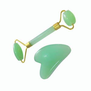 Face <b>Massage</b> Colorful Resin Face Roller Anti Aging Face SPA Gua Sha Jade Roller <b>Set</b> - Product Image 2