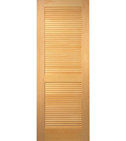 Placage de haute qualité populaire en bois massif salle de bain MDF persienne porte
