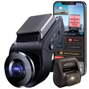 Per auto 2160P registratore driver con gps wifi anteriore e posteriore doppia fotocamera supercondensatore car black box design nascosto dash cam 4K