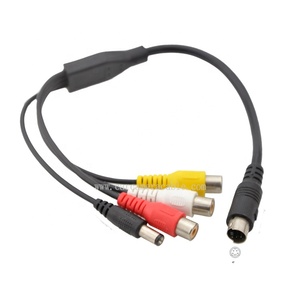 Swallowtech مخصص صغير Din تمديد RCA كابل صوت فيديو ذكر أنثى 3PIN 9PIN محوري لمكبر الصوت الإلكتروني الميكروفون - Product Image 5