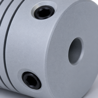 Acoplamiento Helicoidal de Aleación de Aluminio Industrial con Tornillo de Posicionamiento, Tipo Roscado sin Holgura, para Transmisión de Robots CNC