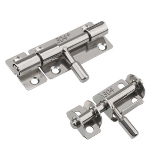 304 Stainless Steel Door Bolt Surface Mounted Easy Installation Traditional Style Bathroom Wooden Door Latch - Product Image 1