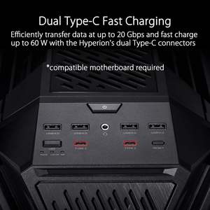 Venta al por Mayor de Caja de Juego para PC Rog Hyperion Gr701 EATX Full Tower, Diseño de Aluminio con Alto Flujo de Aire, Ventiladores de 120 mm Preinstalados, Color Negro - Product Image 6