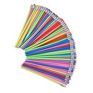 Crayons souples en PVC mignon et promotionnel, formes flexibles à perles, avec gomme - Product Image 2