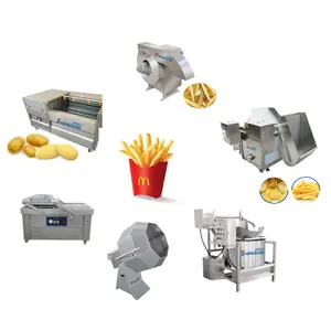 small frozen french fries processing equipment 50kg/h potato chips making machine