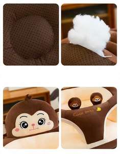 Funda de asiento para niños de piel de sofá de felpa para bebés, diseño de dibujos animados relleno de algodón PP, muebles de aprendizaje para uso en dormitorio colorido - Product Image 6