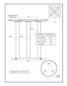 WEKIS Stainless Steel <b>Square</b> Style Indoor Columns Boardroom <b>Tables</b> Meeting Rooms Large Work Pedestal Round <b>Table</b> Bases - Product Image 3