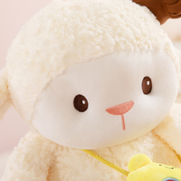 Boneka Domba Plush Berkualitas Tinggi, Lucu, Model Selempang, Isi Kapas PP, Berbagai Ukuran, Wajah Manis, Nyaman Dipeluk untuk Remaja