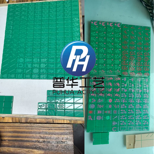 Nuevo Diseño, 160 Piezas de 12 mm, Fichas de Mahjong Acrílicas Individuales de Color Verde Jade, Talladas con Láser y Pintadas a Mano, Juego de Mahjong Acrílico de Viaje - Product Image 2