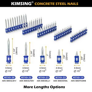Clavos para Concreto de Acero Laminado, Galvanizados, Clase 8, 3/4-1 1/2 (19-38mm), para Pistola de Impacto, Paredes de Concreto - Product Image 2