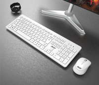 Pour Acer Clavier et souris sans fil Combo 2.4G Silencieux Compatible avec Windows Chrome Ordinateur portable PC Bureau